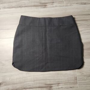 Zara Gray Plaid Pencil Skirt Women Size M Lined Short Zip Back Career Office